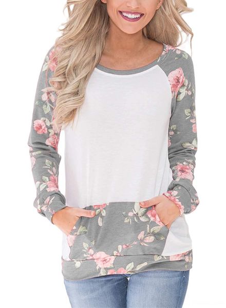 flower printing long sleeve in 2020 season flower printing long t-shirt sleeve t-shirt in 2020 season, White 
flower printing long sleeve in 2020 season flower printing long t-shirt sleeve t-shirt in 2020 season, White