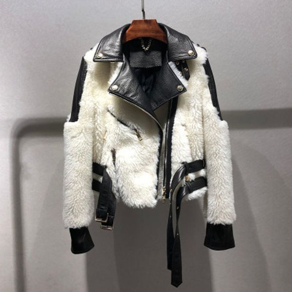 2022 real sheepskin geniune for fur biker leather jacket women plus size clothes womens motor fur coat female overcoat, Black;brown
2022 real sheepskin geniune for fur biker leather jacket women plus size clothes womens motor fur coat female overcoat, Black;brown