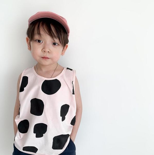 2020 new girls boys t-shirt summer cotton fashion kids 2-8 t hv599, Blue