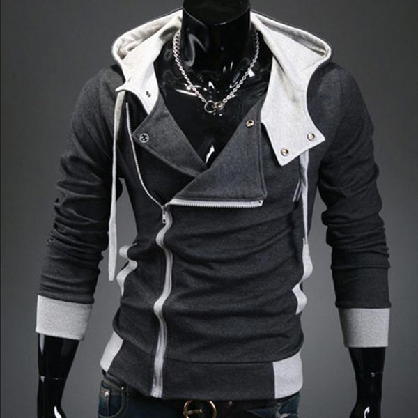 new fashion casual zipper cool male cotton men's t hooded men's cardigan slim hoodies lb, Black
new fashion casual zipper cool male cotton men's t hooded men's cardigan slim hoodies lb, Black