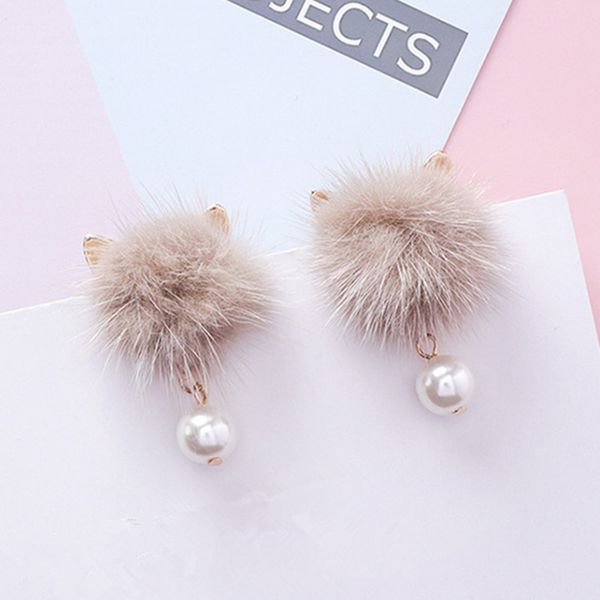 fashion lovely cat ear fur ball earrings for girls women pearl pendant statement drop dangle earring cute gift jewelry 6g1004, Silver
fashion lovely cat ear fur ball earrings for girls women pearl pendant statement drop dangle earring cute gift jewelry 6g1004, Silver