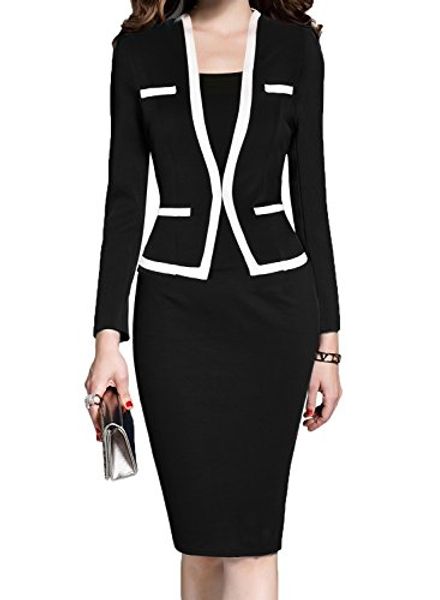 mushare women's colorblock wear to work business party bodycon one-piece dress, Black;gray
mushare women's colorblock wear to work business party bodycon one-piece dress, Black;gray