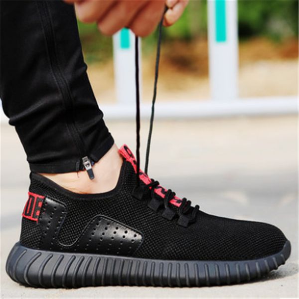 men's steel toe work safety shoes man anti-smashing anti-piercing shoes ankle boots indestructible stylish breathable sneakers, Black
men's steel toe work safety shoes man anti-smashing anti-piercing shoes ankle boots indestructible stylish breathable sneakers, Black