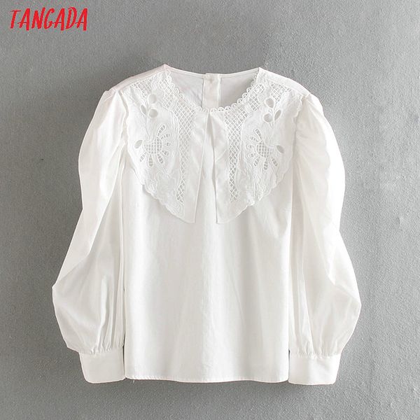 tangada women retro embroidery white shirts peter pan collar long sleeve female sweet loose casual blouses je62
tangada women retro embroidery white shirts peter pan collar long sleeve female sweet loose casual blouses je62