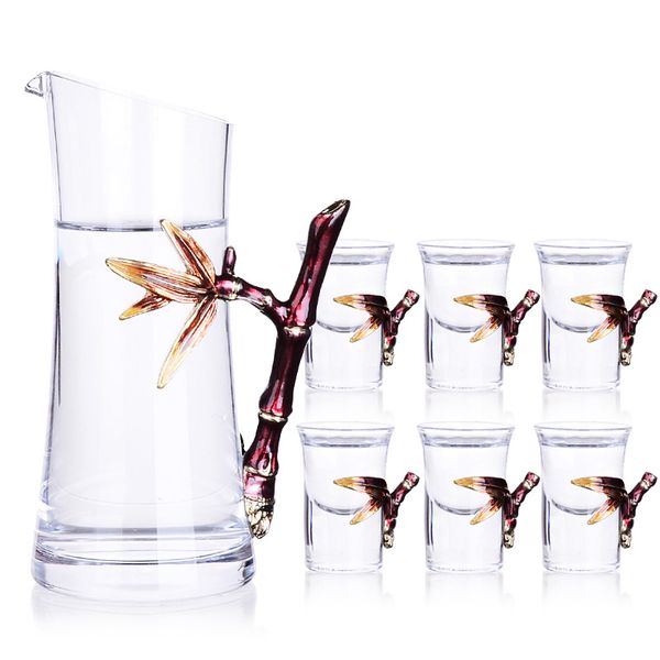 7pcs/set bamboo enamel crystal glass cup wine glass coffee cup flower tea milk cups wedding gift with gift box
7pcs/set bamboo enamel crystal glass cup wine glass coffee cup flower tea milk cups wedding gift with gift box
