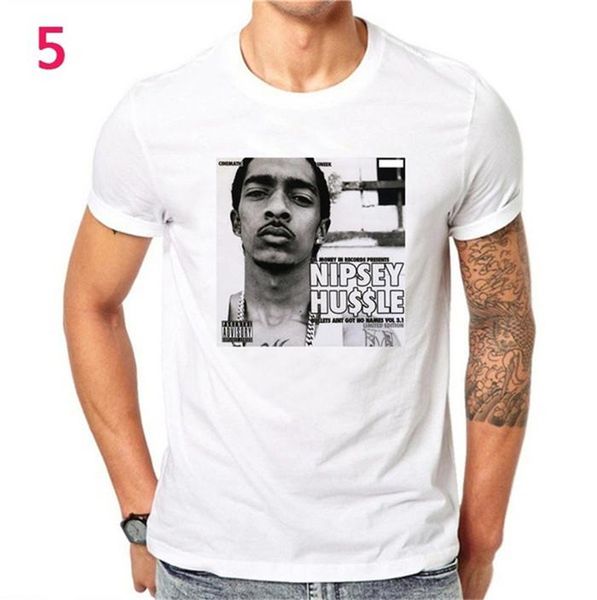 

rapper nipsey hussle commemorative wears fashion short sleeved print trendy modal tshirt multiple pictures available choose tshirt, White;black