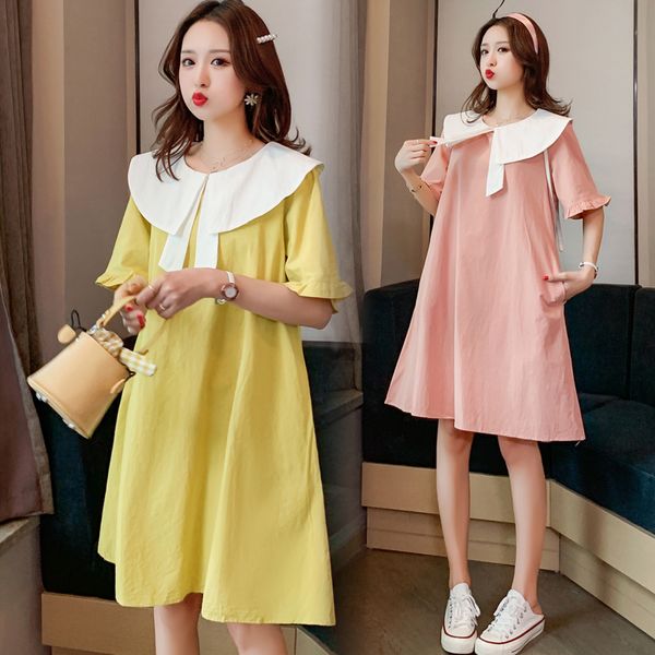 6659# maternity clothes summer cotton and linen short sleeve loose stylish dress for pregnant women mom dress, White
6659# maternity clothes summer cotton and linen short sleeve loose stylish dress for pregnant women mom dress, White