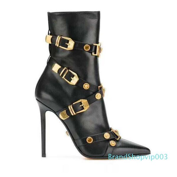 booties boots designer shoes fashion autumn winter queen medusaa pointed england women's shoes rivet heel ankle boots, Black
booties boots designer shoes fashion autumn winter queen medusaa pointed england women's shoes rivet heel ankle boots, Black