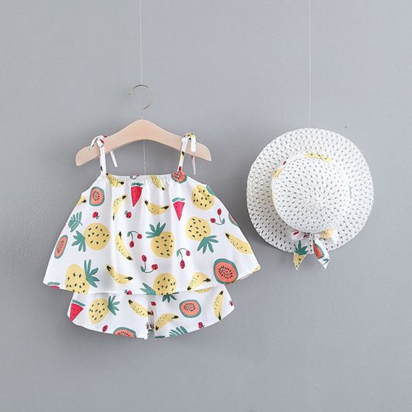 летняя мода для девочек одежда наборы 3шт детские kid девочка fruit printed suspender топ шорты outfiit с соломенной шляпе, White
летняя мода для девочек одежда наборы 3шт детские kid девочка fruit printed suspender топ шорты outfiit с соломенной шляпе, White