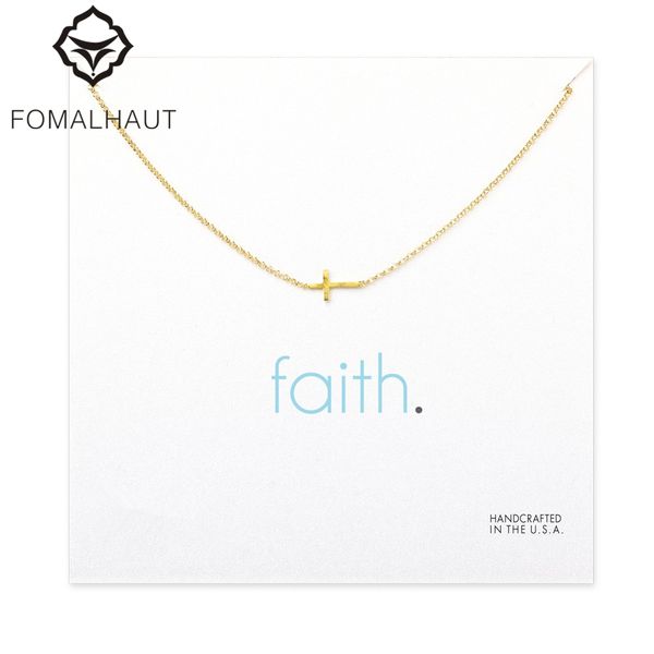 small sideways cross pendant necklace clavicle chains fashion statement necklace women fomalhaut jewelry, Silver
small sideways cross pendant necklace clavicle chains fashion statement necklace women fomalhaut jewelry, Silver