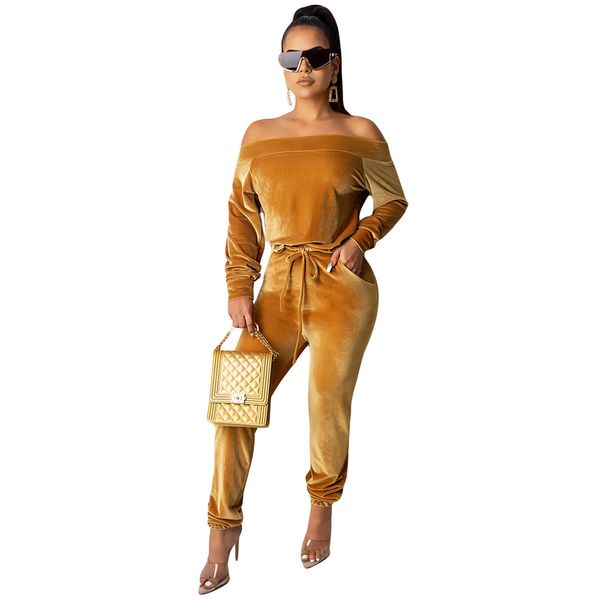women two piece pants velvet off shoulder 2 piece outfits long sleeve belt high waist long pants sets casual, White
women two piece pants velvet off shoulder 2 piece outfits long sleeve belt high waist long pants sets casual, White