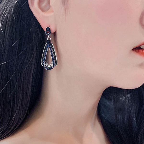 forseven new retro baroque style blue black water drop crystal stud earrings bride noiva engagement bridal wedding eardrop, Silver
forseven new retro baroque style blue black water drop crystal stud earrings bride noiva engagement bridal wedding eardrop, Silver
