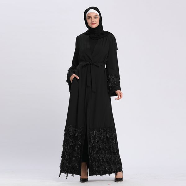 wholesale muslim women sequined open abaya with belt s-2xl plus size middle east women evening party jilbab, Red
wholesale muslim women sequined open abaya with belt s-2xl plus size middle east women evening party jilbab, Red