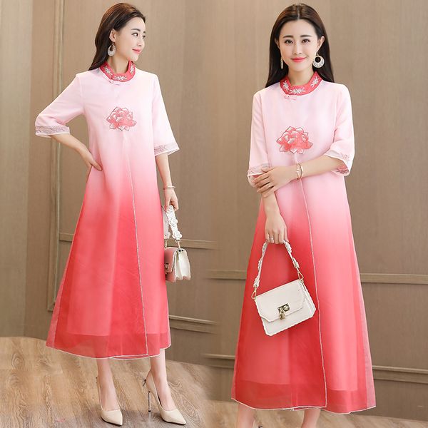 3xl new women beautiful dresses summer chinese style vintage royal embroidery floral elegant organza silk party dress -xxxl, Black;gray
3xl new women beautiful dresses summer chinese style vintage royal embroidery floral elegant organza silk party dress -xxxl, Black;gray