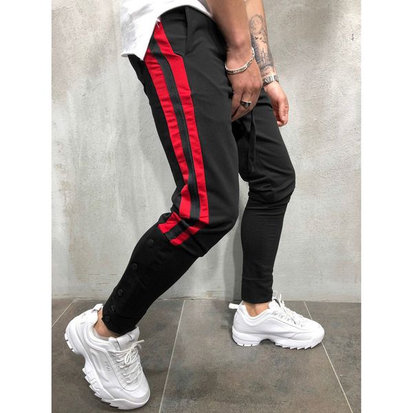 men casual sweatpant slim sports fit trousers tracksuit bottoms skinny striped joggers sweat drwastring track pants, Black
men casual sweatpant slim sports fit trousers tracksuit bottoms skinny striped joggers sweat drwastring track pants, Black