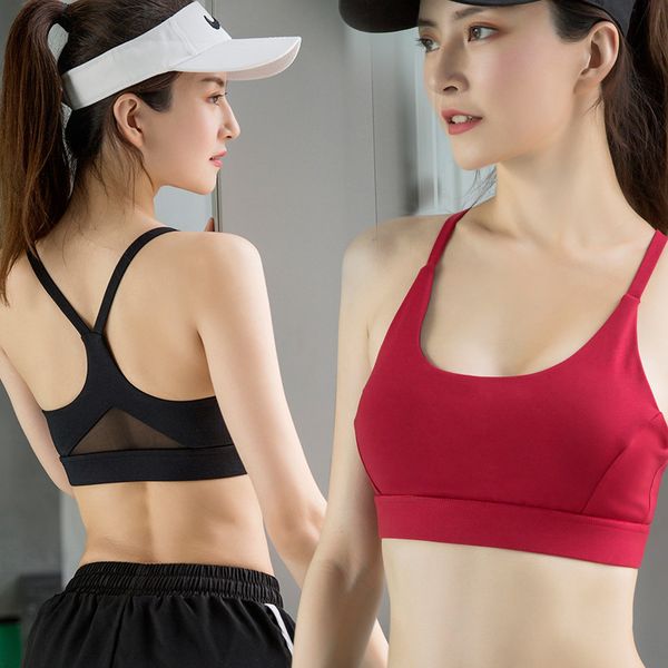 women absorb sweat yoga bra thickened push-ups stretch vest running underwear women quick-drying seamless cross bra sports top, White;black
women absorb sweat yoga bra thickened push-ups stretch vest running underwear women quick-drying seamless cross bra sports top, White;black