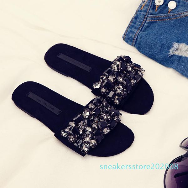 koovan women slipper 2019 new word slipper summer non-slip flats bottom rhinestone cool flat with students cool women shoes three colors s08, Black
koovan women slipper 2019 new word slipper summer non-slip flats bottom rhinestone cool flat with students cool women shoes three colors s08, Black