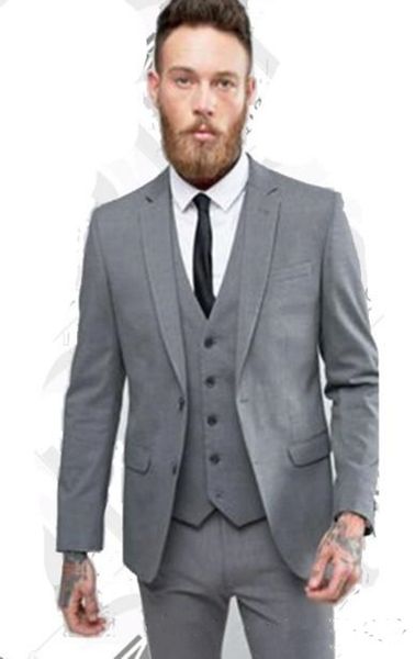 new two buttons light grey groom tuxedos notch lapel groomsmen man suits mens wedding suits (jacket+pants+vest+tie) 754, Black;gray
new two buttons light grey groom tuxedos notch lapel groomsmen man suits mens wedding suits (jacket+pants+vest+tie) 754, Black;gray