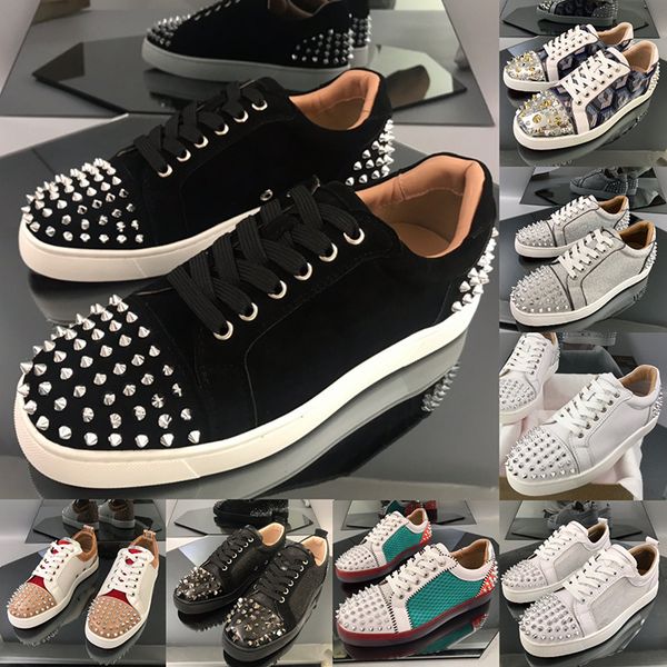fashion platform extravagant mens womens shoes sneakers red bottom silver spikes adorn toecap and heel counter big size 1213 casual shoes, Black
fashion platform extravagant mens womens shoes sneakers red bottom silver spikes adorn toecap and heel counter big size 1213 casual shoes, Black