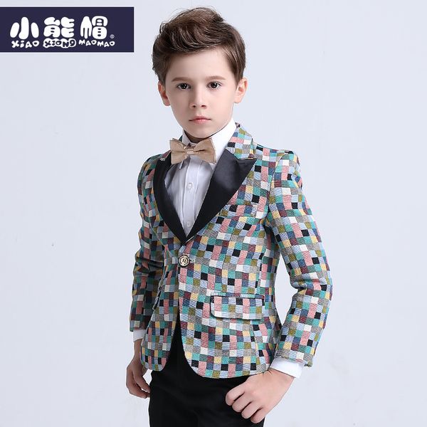 boy suit set winter lattice stage performance host catwalk children's suit flower boy dress show teen-age sets size 110-160, Black
boy suit set winter lattice stage performance host catwalk children's suit flower boy dress show teen-age sets size 110-160, Black