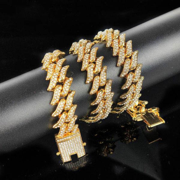 20mm bling diamond iced out chains necklace mens cuban link chain necklaces hip hop personalized jewelry for women men, Black
20mm bling diamond iced out chains necklace mens cuban link chain necklaces hip hop personalized jewelry for women men, Black