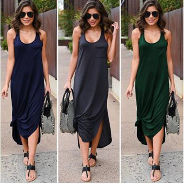 explosion models women's summer fashion side split irregular backless pocket maxi dress, Black;gray
explosion models women's summer fashion side split irregular backless pocket maxi dress, Black;gray