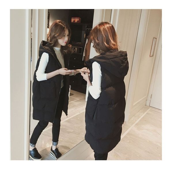 solid color womens designer vests fashion loose big pocket sleeveless womens hooded vests casual females clothing, Black;white
solid color womens designer vests fashion loose big pocket sleeveless womens hooded vests casual females clothing, Black;white