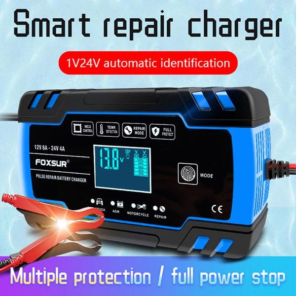 pulse repair charger 12v/24v 8a motorcycle repair charger car battery european/american/british regulations
pulse repair charger 12v/24v 8a motorcycle repair charger car battery european/american/british regulations