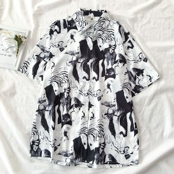 printed shirts men retro short-sleeved loose korean style white blouse 2020 summer women blouses v-neck l0463, White;black
printed shirts men retro short-sleeved loose korean style white blouse 2020 summer women blouses v-neck l0463, White;black