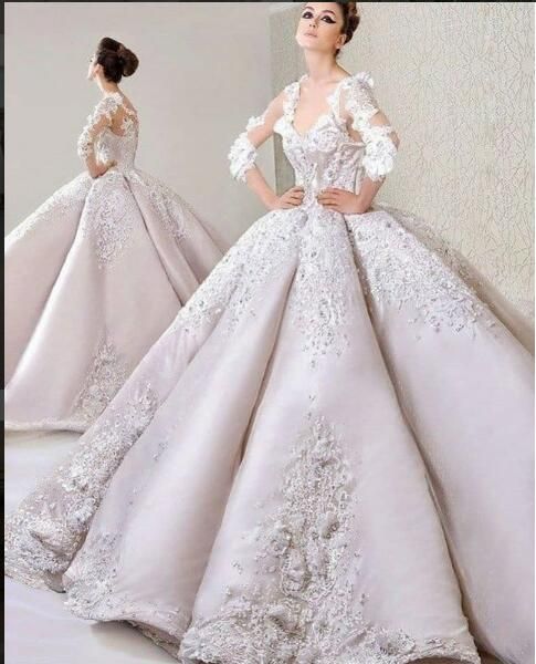 ball gown long sleeve satin african princess vintage wedding dresses abiti da sposa in spiaggia wedding guest bridal gowns 2019, White
ball gown long sleeve satin african princess vintage wedding dresses abiti da sposa in spiaggia wedding guest bridal gowns 2019, White