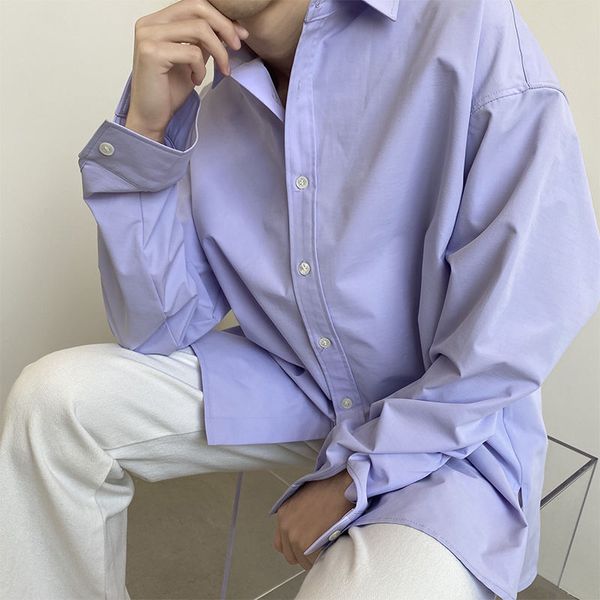 2020 summer and autumn new youth popular solid color back split loose long-sleeved shirt fashion casual purple -xl, White;black
2020 summer and autumn new youth popular solid color back split loose long-sleeved shirt fashion casual purple -xl, White;black