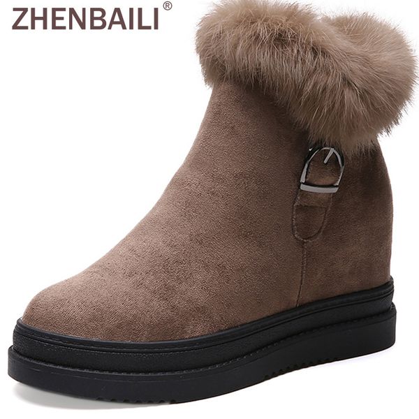 zhenbaili faux suede fur ankle boots women flat shoes 2019 winter platform snow boots zipper non slip increased within shoes, Black
zhenbaili faux suede fur ankle boots women flat shoes 2019 winter platform snow boots zipper non slip increased within shoes, Black