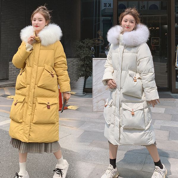2019 new oversized coats thick winter jacket women hooded fur collar down cotton coat long jacket female parkas mujer maxi coats, Black
2019 new oversized coats thick winter jacket women hooded fur collar down cotton coat long jacket female parkas mujer maxi coats, Black
