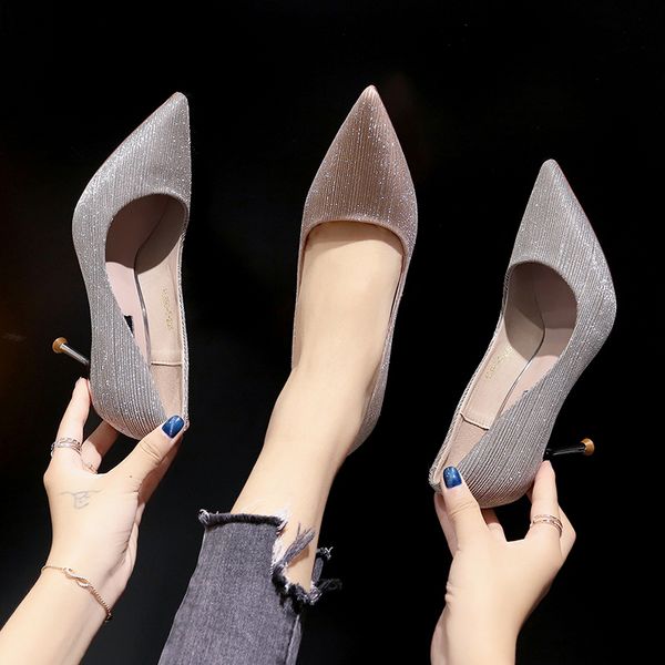 thin heel high heels 2019 new pointed shallow mouth women's shoes wild student single shoes elegant dress party pumps, Black
thin heel high heels 2019 new pointed shallow mouth women's shoes wild student single shoes elegant dress party pumps, Black