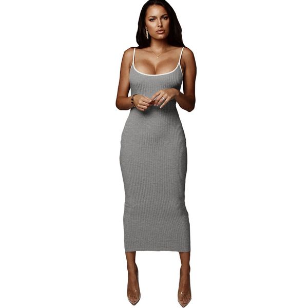european style solid color dresses for women summer popular new contrasting color strap backless hip slim dress female, White;black
european style solid color dresses for women summer popular new contrasting color strap backless hip slim dress female, White;black