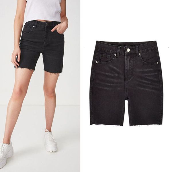 women's shorts spring summer women high waist jeans stretch knee length short cotton vintage skinny black pants washed, White;black
women's shorts spring summer women high waist jeans stretch knee length short cotton vintage skinny black pants washed, White;black