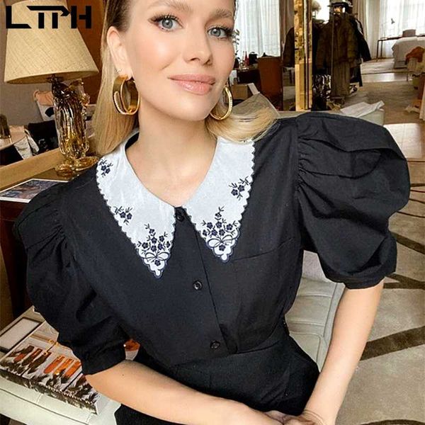 new 2020 summer ins women shirts vintage embroidery lace doll collar fashion casual puff sleeve loose slim french shirt, White
new 2020 summer ins women shirts vintage embroidery lace doll collar fashion casual puff sleeve loose slim french shirt, White