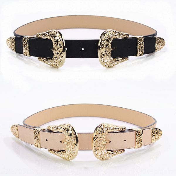 women's pin pin buckle belt decorative double buckle thin belt black all-match waist seal, Black;brown
women's pin pin buckle belt decorative double buckle thin belt black all-match waist seal, Black;brown
