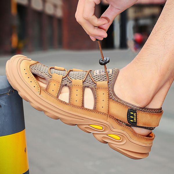 outdoor sport sneakers men leather mesh shoes summer beach sandals flats retro walking training footwear big size 38-48
outdoor sport sneakers men leather mesh shoes summer beach sandals flats retro walking training footwear big size 38-48