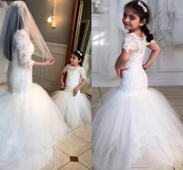 2019 white lace flower girls dresses for weddings beauty short sleeves mermaid girl birthday party dress trumpet little girls pageant wear, White;blue
2019 white lace flower girls dresses for weddings beauty short sleeves mermaid girl birthday party dress trumpet little girls pageant wear, White;blue