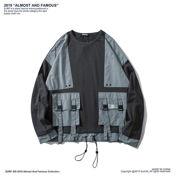 hip hop style splice round collar long-sleeved clothing loose wool circle cloth national tide man clothing ypf449, Black
hip hop style splice round collar long-sleeved clothing loose wool circle cloth national tide man clothing ypf449, Black