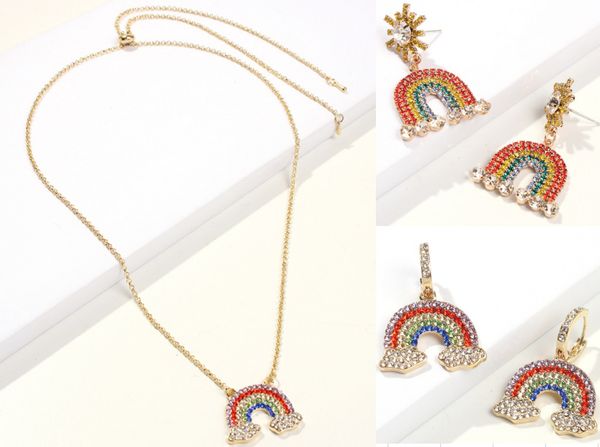 european and american fashion alloy earrings new fashion earrings exaggerated personality rainbow temperament colored diamond exquisite earr, Golden
european and american fashion alloy earrings new fashion earrings exaggerated personality rainbow temperament colored diamond exquisite earr, Golden