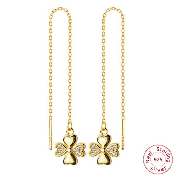 wholesale jewelry real 925 sterling silver drop earrings gold color four-leaf clover earrings for women gift
wholesale jewelry real 925 sterling silver drop earrings gold color four-leaf clover earrings for women gift