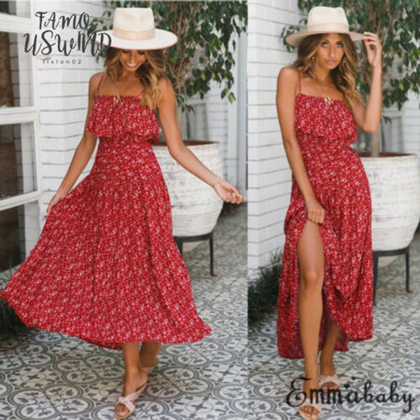 summer 2020 womens new floral long maxi dress sleeveless evening party summer beach sundress drop shipping, Black;gray
summer 2020 womens new floral long maxi dress sleeveless evening party summer beach sundress drop shipping, Black;gray