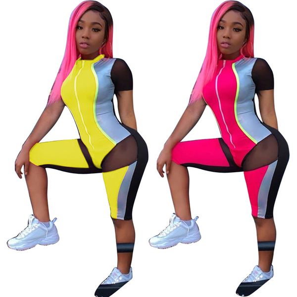 women jumpsuits & rompers mesh sheer panelled skinny lapel zipper jumpsuits summer clothing new arrival fashion jumpsuits plus size 544, Black;white
women jumpsuits & rompers mesh sheer panelled skinny lapel zipper jumpsuits summer clothing new arrival fashion jumpsuits plus size 544, Black;white