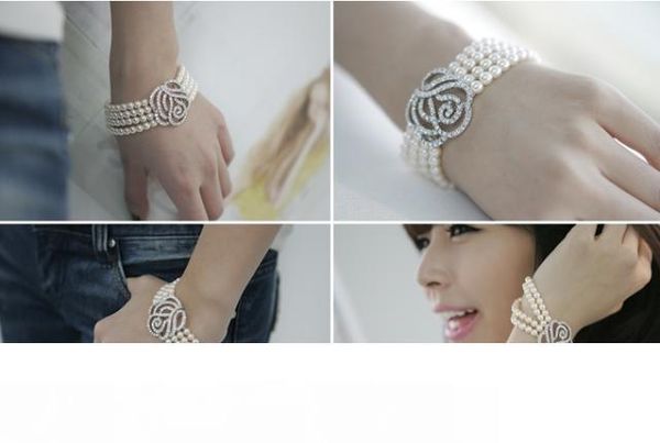 selling fashions becautiful crystal rose flower 4 layers pearl bracelet with tracking number, Black
selling fashions becautiful crystal rose flower 4 layers pearl bracelet with tracking number, Black
