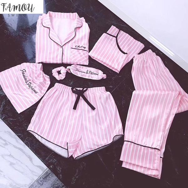 pink 7 pieces women pajamas sets satin silk lingerie homewear sleepwear pyjamas set pijamas for woman, Black;red
pink 7 pieces women pajamas sets satin silk lingerie homewear sleepwear pyjamas set pijamas for woman, Black;red
