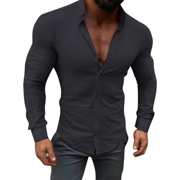 men long sleeve casual slim shirt button casual male solid shirt summer spring fashionn camisa masculina, White;black
men long sleeve casual slim shirt button casual male solid shirt summer spring fashionn camisa masculina, White;black