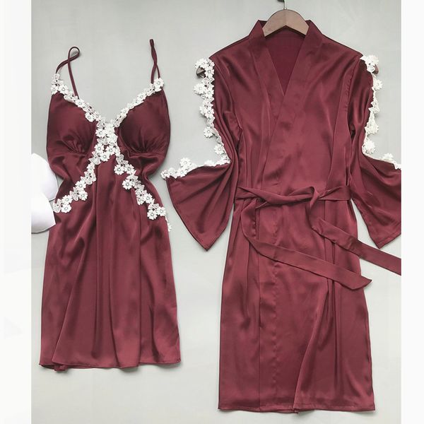 silk pajamas dress sleep robe set large woman long sleeve nightgown satin 2 piece sleepwear home clothes lounge wear set, Black;red
silk pajamas dress sleep robe set large woman long sleeve nightgown satin 2 piece sleepwear home clothes lounge wear set, Black;red