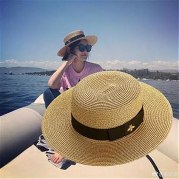 europe and the united states retro gold woven straw hat ladies fashion loose sunscreen travel sunshade flat hat summer, Blue;gray 
europe and the united states retro gold woven straw hat ladies fashion loose sunscreen travel sunshade flat hat summer, Blue;gray